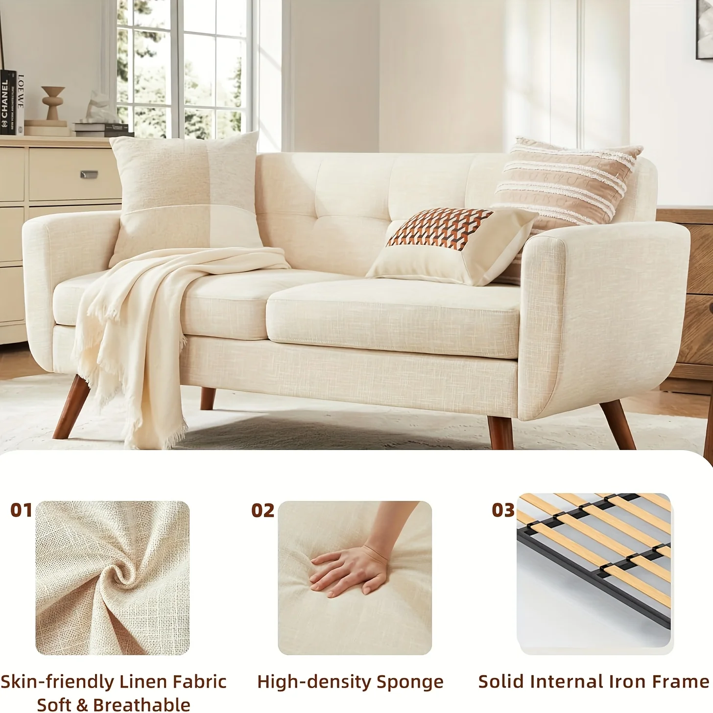 Small Upholstered Love Seat Furniture Tbfit 65\