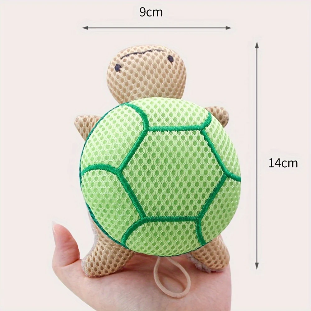 4 Pack Double-Sided Turtle Bath Ball Cute Shower Ball Light Beige Cleaning Body Exfoliating Bath Ball Reusable Bathing Tool Bathroom Accessories